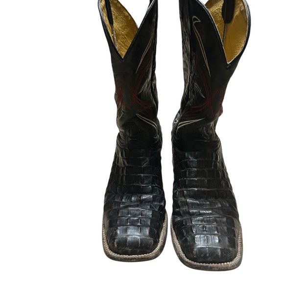 Cavender's Other - Cavenders Black Crocodile Leather Cowboy Boots size 9.5D